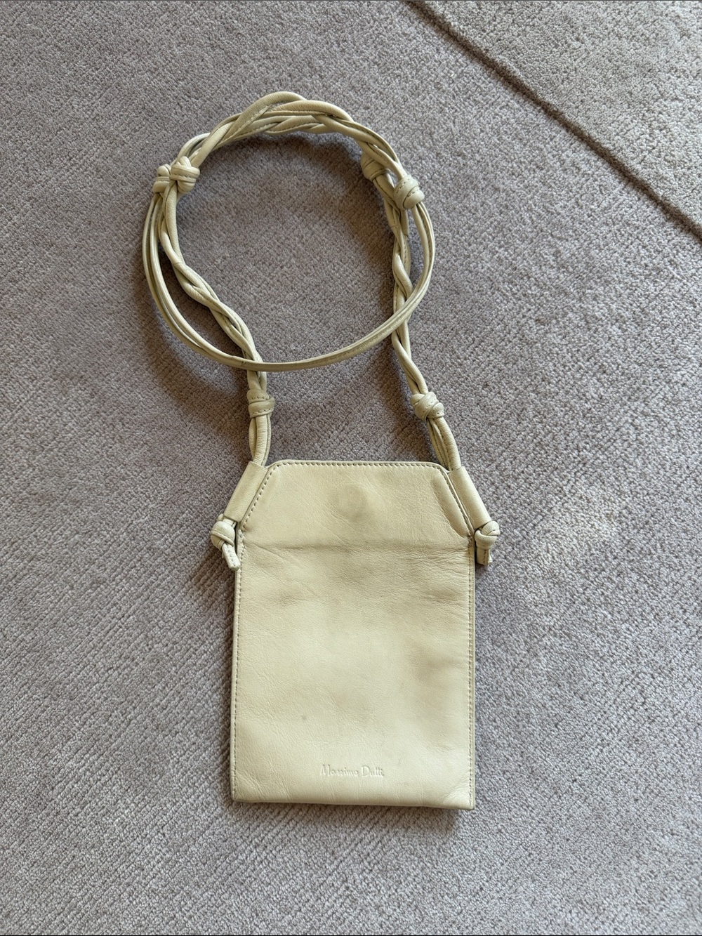 Massimo Dutti Small Crossbody Bag in White